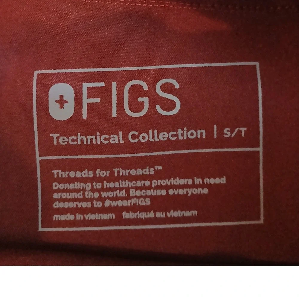 FIGS Men's Scrub Pants Burgundy Red Jogger Style Athletic Fit Size Small Tall
